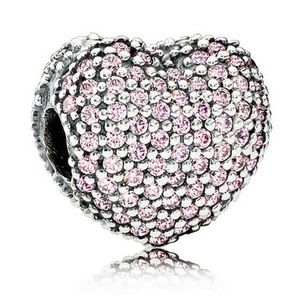 Pandora Pink Pave Open My Heart Clip Charm